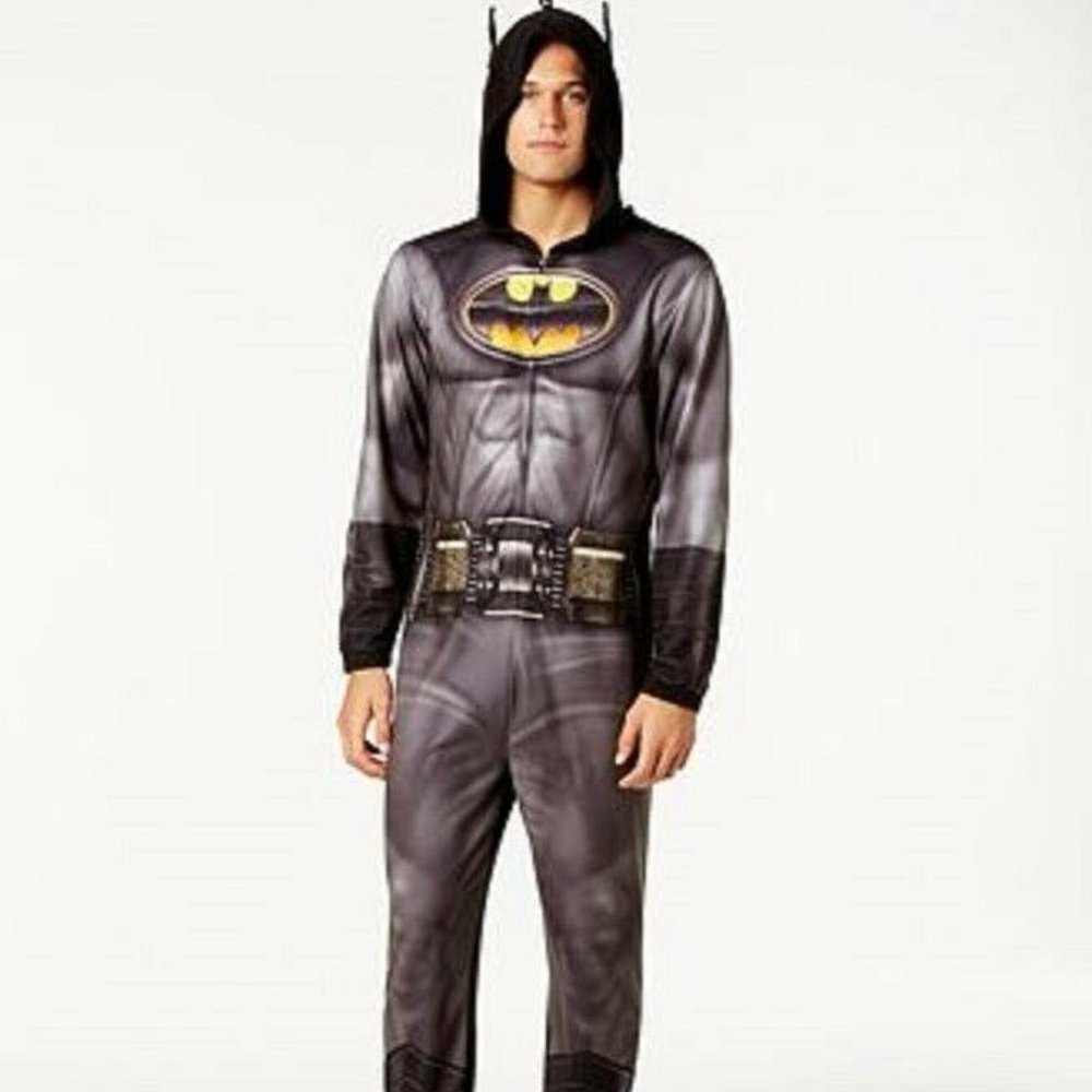 Men's Batman One Piece Jumpsuit Halloween XL
